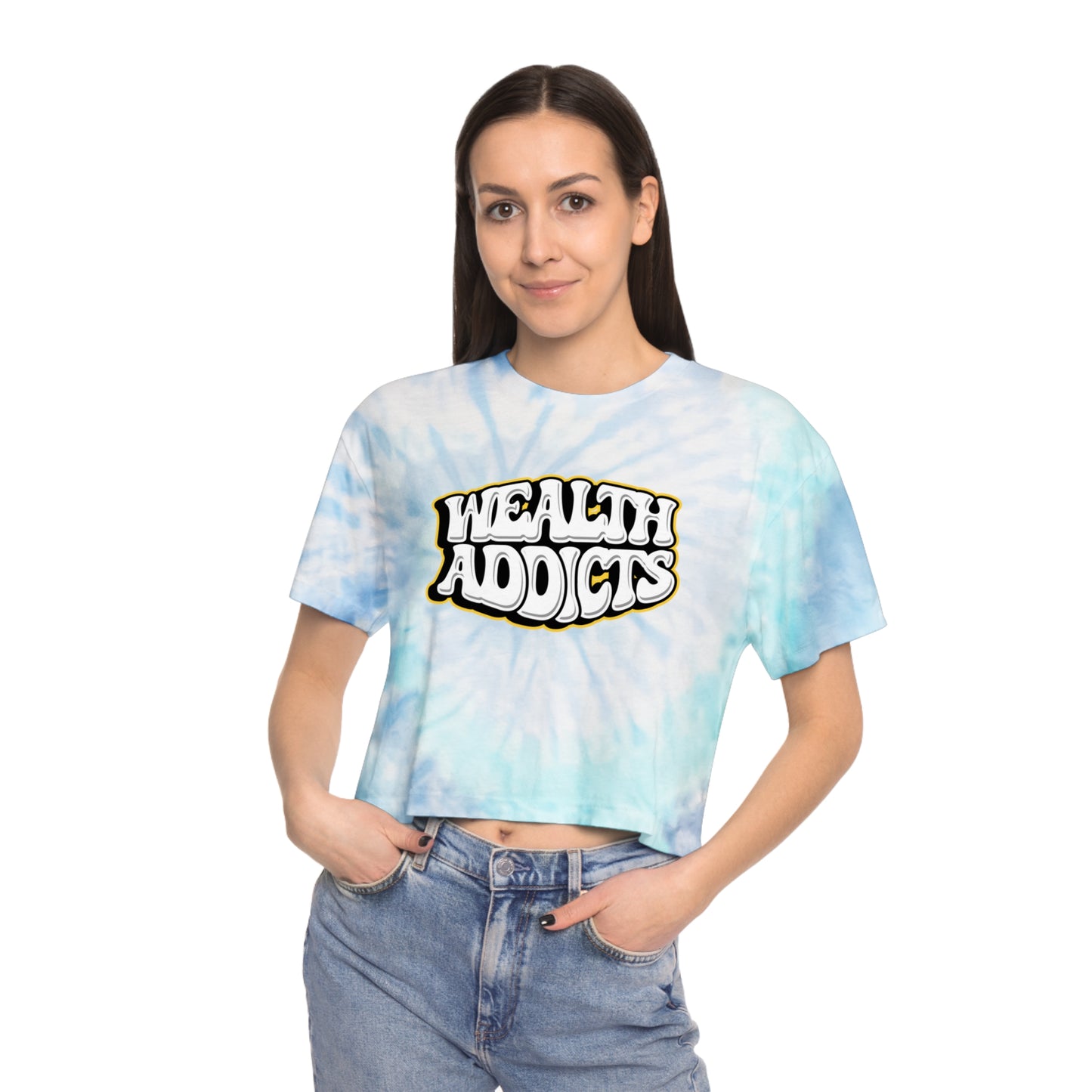 "Vintage Vibe$" Women's Tie-Dye Crop Tee