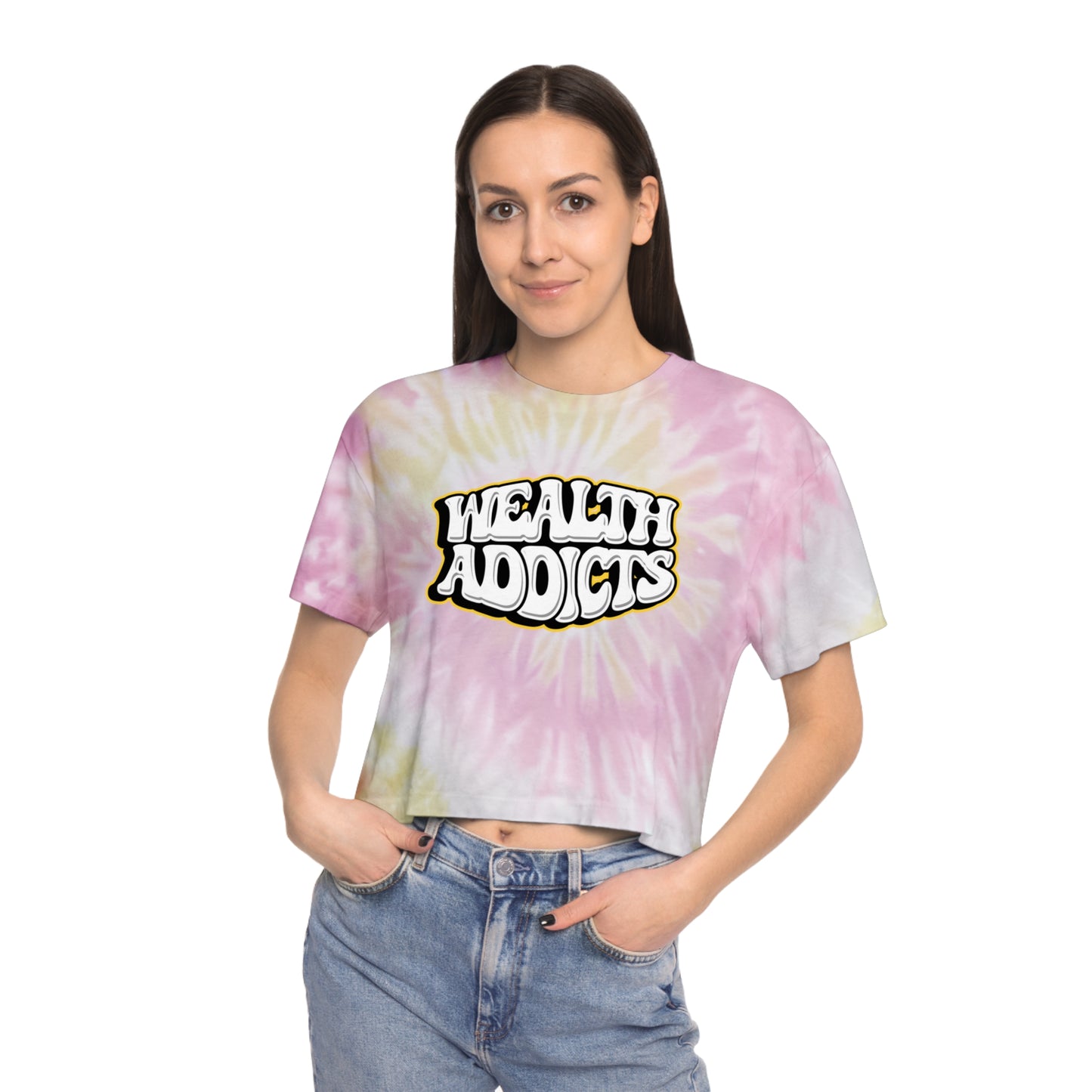"Vintage Vibe$" Women's Tie-Dye Crop Tee