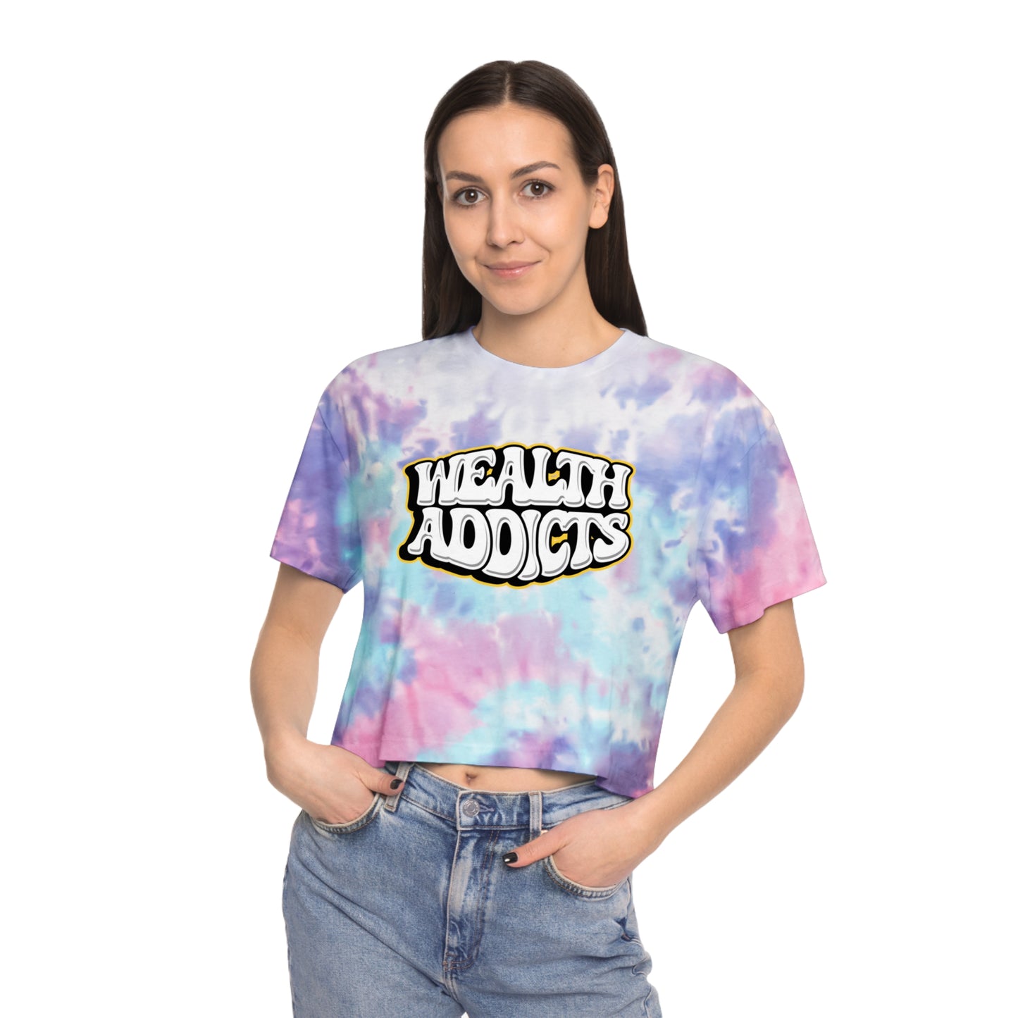 "Vintage Vibe$" Women's Tie-Dye Crop Tee