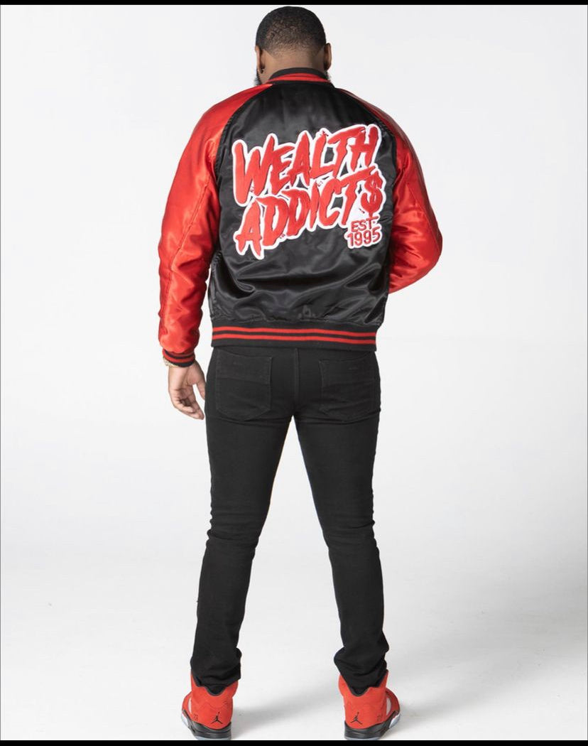 "Wealth Addict$" Varsity Jacket